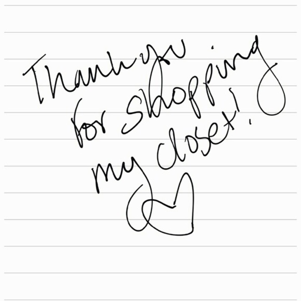 Thank you for shopping my closet!